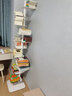 SKAAN螺旋隱形書(shū)架落地靠墻轉角立式隱藏置物架臥室鐵藝鋼制簡(jiǎn)易窄書(shū)柜 創(chuàng  )意金屬立體書(shū)架 11層/白色 曬單實(shí)拍圖