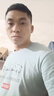 BINYUXD【純棉四件】短袖t恤男裝夏季寬松半截袖體恤圓領(lǐng)男士打底衫衣服 8.橘白+R淺藍(lán)+9071深灰+音黑 XL 建議130-145斤 曬單實(shí)拍圖