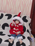 G.DUCKKIDS小黃鴨女童外套秋冬兒童大衣女寶寶紅色公主斗篷女孩上衣洋氣披肩 酒紅色 90 尺碼1~2歲【 80-90cm】 曬單實拍圖
