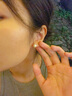 貝嘻愛18K金鑲正圓強(qiáng)光耳環(huán)送女友生日情人節(jié)禮物白色珍珠耳釘18k金-1對(duì) 曬單實(shí)拍圖