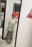 羅蒙（ROMON）法式高級(jí)感醋酸緞面半身裙女夏季高腰顯瘦a字包臀裙垂感魚(yú)尾裙子 香檳色【茶里茶氣/溫柔系凡爾賽/ XL(120-135斤) 曬單實(shí)拍圖