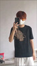 YRYQ精神小伙印花過肩龍短袖t恤男半袖夏季新款T恤網(wǎng)紅同款潮牌短袖男 黑色 L 106-120斤 曬單實(shí)拍圖