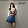 闊色（kuose）彩虹條紋針織T恤春夏新款女撞色polo領(lǐng)肌理感短袖上衣 花色 L 曬單實(shí)拍圖