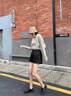 皮爾卡丹（pierre cardin）2025秋冬新款百搭外穿pu皮短褲女胖m松緊腰200斤寬松顯瘦闊腿褲 970黑色 L 建議90-110斤 曬單實(shí)拍圖