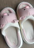 細細條 可愛(ài)小豬亞麻拖鞋女四季通用踩屎感厚底居家棉麻地板鞋ins 小豬少女粉 40-41 曬單實(shí)拍圖