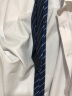 GLO-STORY手打领带 男士商务正装潮流8cm领带礼盒装 蓝色细斜纹 实拍图
