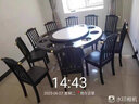 臻玲新中式火鍋?zhàn)离姶艩t一體一人一鍋酒店商用實木圓桌家用小火鍋?zhàn)雷?黑紫檀色（配雪山白巖板轉(zhuǎn)盤） 1.8米 10椅+10個電磁爐 曬單實拍圖