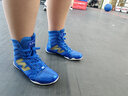 九日山 拳擊鞋摔跤鞋訓練鞋比賽鞋透氣牛筋底橡膠底運動(dòng)鞋武術(shù)搏擊鞋 藍色（拳擊鞋高邦） 43 建議選大一碼 曬單實(shí)拍圖