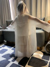 強(qiáng)迪（Qiangdi）兒童雨衣戶(hù)外防水男童女童上學(xué)長(zhǎng)款上學(xué)中小學(xué)生雨披 白色 M 曬單實(shí)拍圖