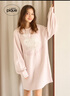 gelatopique秋冬新品女睡裙兔子半邊絨長(cháng)袖連衣裙PWNO245109 粉色 均碼 （F） 曬單實(shí)拍圖