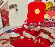 長命富貴寶寶夏季衣服紅色中國風(fēng)漢服連體衣嬰兒百天周歲禮服男寶 龍行龘龘 90 曬單實拍圖