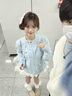 梓洛蘭ZiLuolan2025秋季套裝女學(xué)生韓版寬松小清新慵懶風(fēng)毛衣+襯衫+百褶 藍色毛衣+襯衫+杏色百褶裙 A919# L 建議110-125斤 曬單實(shí)拍圖