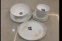 樂美雅白玉鋼化玻璃碗碟盤子 家用套裝耐熱創(chuàng)意餐具 微波爐適用 特瑞歐平盤20cm 曬單實拍圖