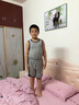 G.duck兒童睡衣莫代爾夏季薄款男童中大童家居服背心套裝男孩休閑空調服 淺灰色 150 :【適合140-150CM小孩】 曬單實(shí)拍圖