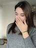 嘉達寶亞天然和田玉手串女串珠冰晴水玉石手鏈送老婆送媽媽高檔禮物 高冰深晴水 8mm 曬單實(shí)拍圖