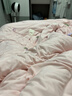 北極絨純棉水洗棉毛巾繡四件套全棉被套床單被罩枕套公主風(fēng)床品 郁金香兔-粉紫 1.8m床單四件套(被套200*230cm) 曬單實(shí)拍圖