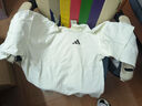 adidas假兩件純棉寬松圓領(lǐng)長(cháng)袖T恤男裝秋季阿迪達斯官方輕運動(dòng) 漢玉白 S 曬單實(shí)拍圖