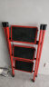 L&S 梯子家用人字梯子折叠梯凳多功能登高梯爬梯 加厚红色三步梯 实拍图