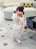 班喜迪嬰兒羽絨服連體衣冬裝嬰幼兒衣服公主女寶寶白鴨絨連帽外出服冬季 粉色 90 曬單實拍圖