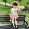 季米塔（Jimita）女童襪子春夏薄款純棉兒童公主中筒襪夏季網(wǎng)眼女孩寶寶長(zhǎng)筒小腿襪 愛(ài)心+蝴蝶結(jié)（2雙裝） M（約3-5歲）建議腳長(zhǎng)15-17cm 曬單實(shí)拍圖