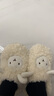 潔麗雅棉拖鞋女士秋冬季室內(nèi)居家用加絨保暖可愛(ài)拖鞋女外穿毛毛鞋月子鞋 白色【包跟款】 40-41 【適合39-40】 曬單實(shí)拍圖