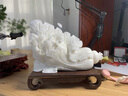 MOREISAN天然玉石玉白菜擺件工藝品擺放客廳玄關(guān)辦公室裝飾品擺件送朋友送客戶公司開業(yè)禮品 A款大師雕工小號 曬單實拍圖