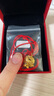 中國黃金（CHINA GOLD）黃金平安鎖項鏈長(cháng)命福字鈴鐺吊墜足金嬰兒寶寶金鎖飾周歲生日禮物 【今/次日達】寶寶福鎖吊墜【紅繩】約0.8g 曬單實(shí)拍圖
