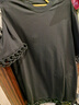 JNBY/江南布衣春夏新品連衣裙純棉拼接H型寬松通勤短袖5O4G12520 001/本黑 S 曬單實拍圖