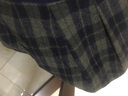 無(wú)印良品 MUJI 女式 羊毛混 抽褶裙 半身長(zhǎng)裙秋冬季 百褶裙 BEK44A2A 炭灰色格紋 M 曬單實(shí)拍圖