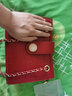 伊梵絡(luò ) 秋冬小包包女包2026新款時(shí)尚百搭鏈條單肩斜挎包質(zhì)感結婚新娘包 紅色 曬單實(shí)拍圖