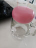 潤群 帶蓋花茶杯辦公家用過(guò)濾泡茶玻璃水杯 粉色 曬單實(shí)拍圖