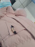 鴨鴨（YAYA）羽絨服女中長(zhǎng)款2025冬季新款時(shí)尚連帽狐貍大毛領(lǐng)加厚保暖外套XH 薄粉色 S 曬單實(shí)拍圖