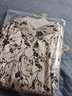 Aosijie高端品牌 真絲碎花連衣裙女夏季新款復古印花收腰顯瘦桑蠶絲a字裙 杏色 3XL 曬單實拍圖