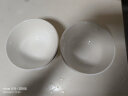 洁雅杰陶瓷面碗个人专用白瓷碗中式6英寸反边米饭碗微波炉可用4只装家用 实拍图