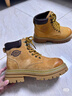 Dickies馬丁靴男靴2025冬季男鞋加絨靴子男女百搭大黃靴增高情侶工裝靴 土黃加絨 40 【偏大一碼，適合運動(dòng)鞋41】 曬單實(shí)拍圖