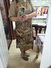 俞兆林（YUZHAOLIN）母親節(jié)禮物中老年女裝媽媽裝闊太太連衣裙遮肚子減齡雪紡裙Z 杏色 2XL 合適110-130斤 曬單實拍圖