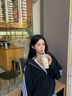 舒翎2025年春夏季美式復古連帽衛衣女薄款韓系慵懶風(fēng)oversize潮牌外套 黑色 L 建議100-115斤 曬單實(shí)拍圖