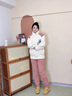莫代爾睡衣女冬季珊瑚絨女士加絨加厚保暖秋冬女款法蘭絨新款家居服套裝 XDP7714粉白 M 體重80-105斤 曬單實(shí)拍圖