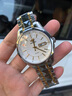 歐品客手表男機械表全自動(dòng)雙日歷男表進(jìn)口機芯防水鎢鋼商務(wù)男士手表 歐品客-3172男表-鋼帶間白 曬單實(shí)拍圖