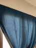 诺罗免打孔窗帘魔术贴简易短帘卧室纯色全遮光防晒隔热 涤阳麻蓝色 魔术贴式 成品：宽1.5米*高1.5米/1片 实拍图