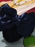 AiChoice職業(yè)頭花空姐發(fā)飾布藝發(fā)飾品優(yōu)雅網兜發(fā)網銀行員工蝴蝶結橫夾 藍色 曬單實拍圖