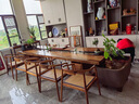 伯莎丹頓（BERTHA  DENTON）新中式實(shí)木茶桌椅組合流水養(yǎng)魚功夫茶臺茶桌套裝禪意景觀一體循環(huán)1.6米茶桌+主椅+4客椅+茶水柜 曬單實(shí)拍圖