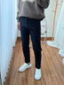 MULONG PRO高端萊卡原色牛仔褲男士春秋韓版小腳褲商務(wù)百搭修身彈力休閑長(cháng)褲 深藍色（長(cháng)褲春秋厚款） 32 曬單實(shí)拍圖