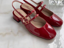 百丽法式红色包头凉鞋女女鞋新款商场凉鞋3QV33BH3预售 红色 38 晒单实拍图
