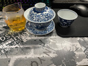 鐘家窯蓋碗陶瓷景德鎮純手繪青花龍鳳呈祥三才蓋碗泡茶碗茶器茶碗 曬單實(shí)拍圖