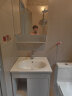 箭牌（ARROW）北欧风浴室柜陶瓷一体盆洗脸盆柜组合洗手台卫浴三件套大白系列 80柜+3功能花洒+马桶400 实拍图