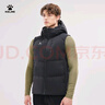 卡爾美（KELME） 男子羽絨馬甲秋冬新款防寒保暖羽絨服運動(dòng)背心休閑連帽馬夾 瑪瑙黑 L【175/96A】 曬單實(shí)拍圖
