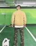衣然呈品菱形格棉服男冬季加厚復(fù)古潮牌棉襖休閑棒球服保暖棉衣純色外套男 卡其色【A款】 L 【建議110-130斤】 曬單實拍圖