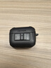 多思諾適用蘋果AirPods Pro2代保護套2024新款自動彈蓋雙銷鎖扣開關減震防摔耳機殼高級感金屬掛扣磁吸套 神秘黑 曬單實拍圖