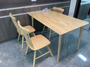家逸實木餐桌飯桌餐桌椅組合家用長方形餐桌椅子客餐廳家具 1.4m原木色配溫莎椅 一桌四椅 曬單實拍圖